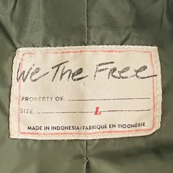 Free People We The Free Here Right Now Green Bomber Jacket - Picture 12 of 15